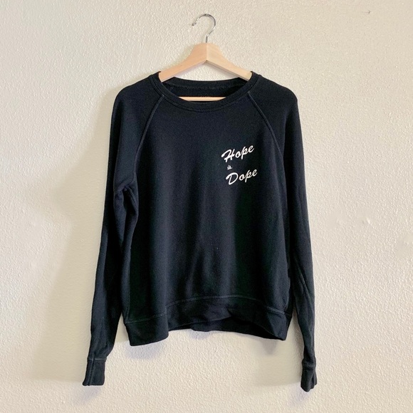 good hYOUman Sweaters - good hYOUman “Hope is Dope” Embroidered Sweater